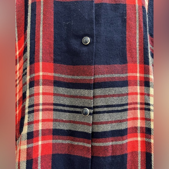 Zara Plaid Oversized Button Down with Oversized Pockets - Picture 6 of 7